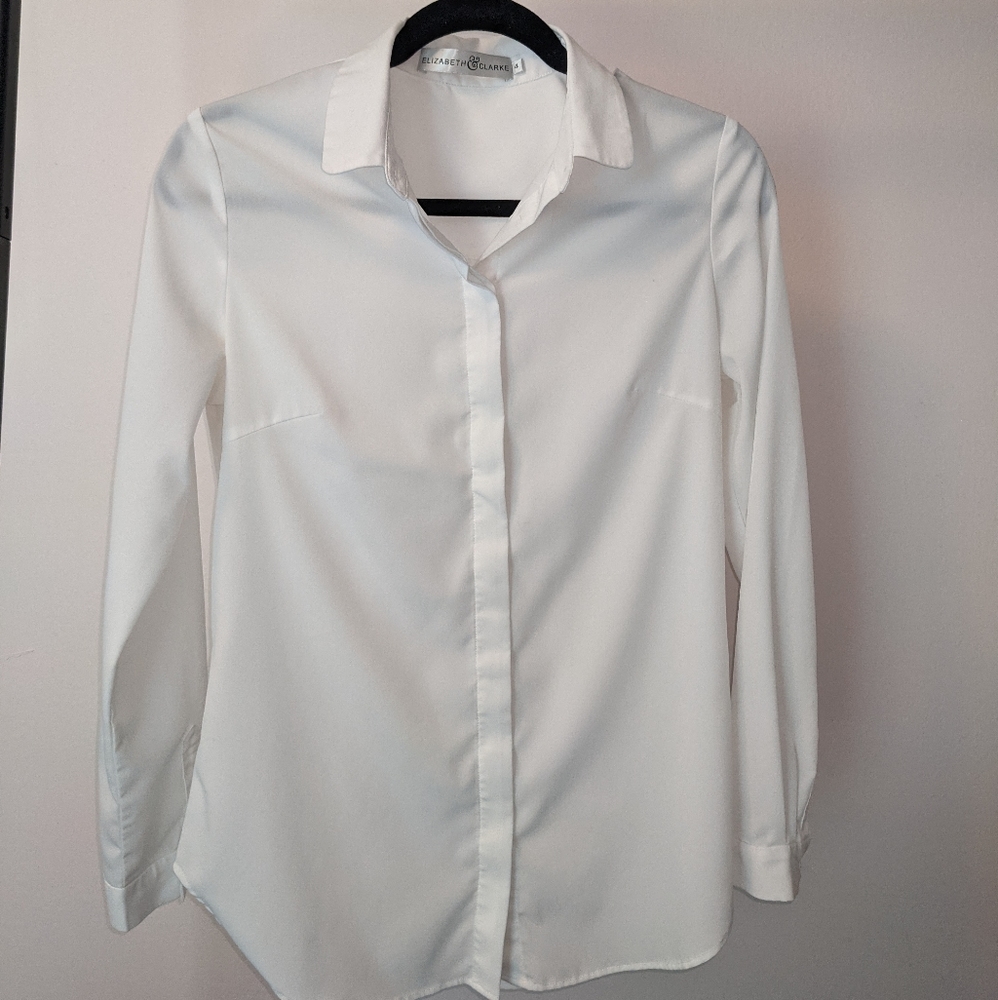 Elizabeth & Clarke White Button Down